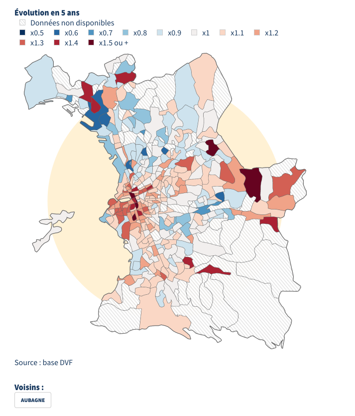 n_mondon's tweet photo. Avec @MarieCoussin, nous avons analysé l'évolution des prix de l'immobilier quartier par quartier, dans les 200 plus grosses communes, le résultat est à découvrir ici : https://t.co/mMkstH4123 https://t.co/KKujsU2gCM