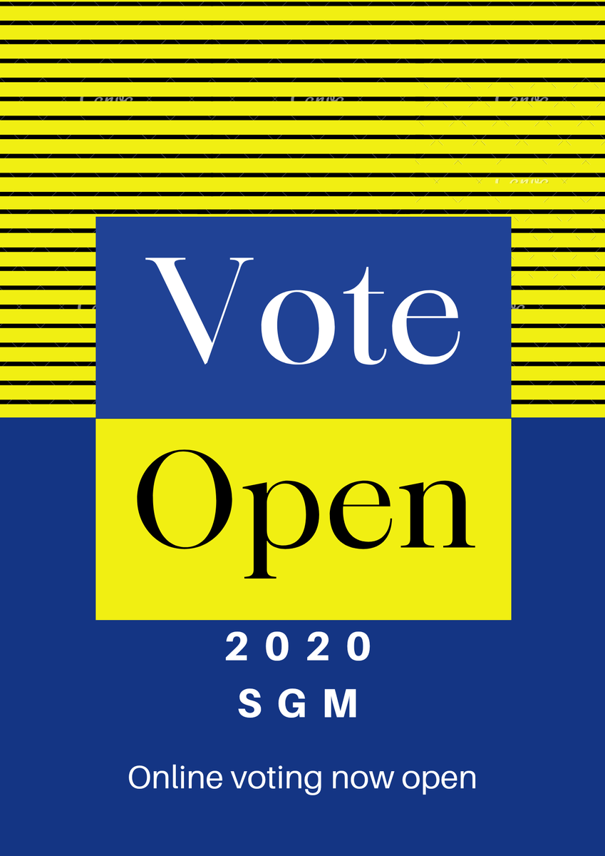 Voting is now open. 
SGM 2020 merger proposal. 
All constituent clubs sent details of how to cast their vote online