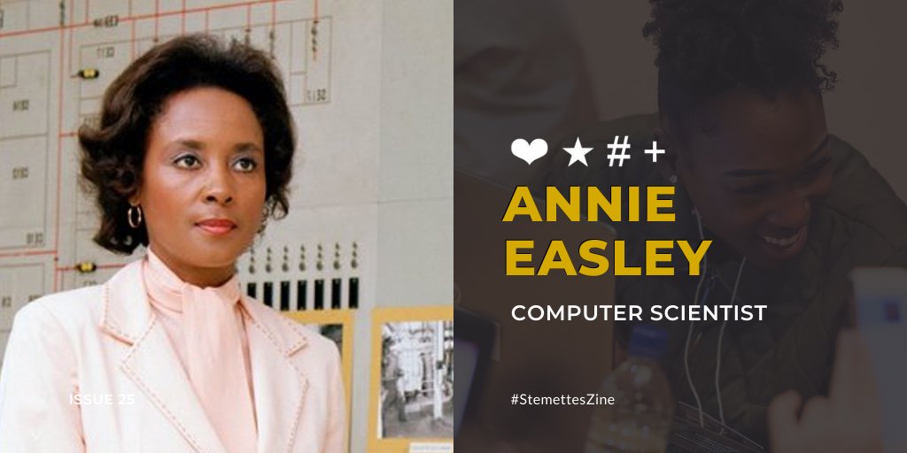  #BHM   Meet Annie Easley (1933-2011) a mathematician who began working at  @NASA in 1955. She worked in the Launch Vehicles Division, developing coding used in solar and wind energy experiments.  #BlackHistoryMonth   +  https://stemettes.org/zine/profiles/meet-annie-easley/ #StemettesZine #WomenInSTEM