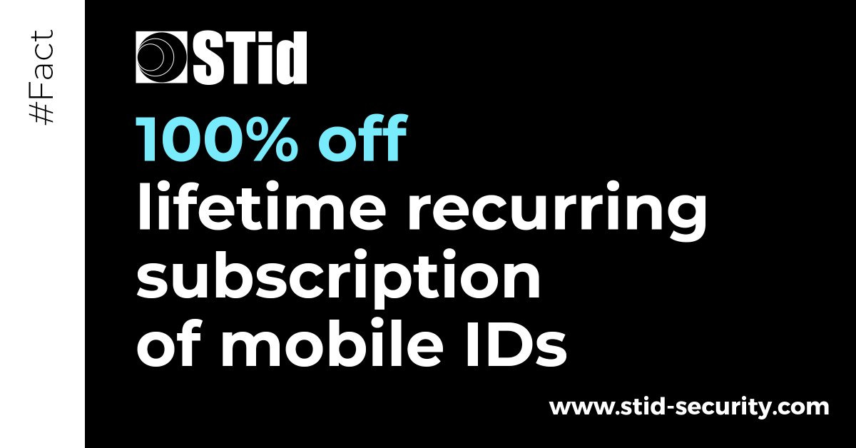 StidOfficiel's tweet image. 📱We didn&apos;t wait for the pandemic to offer our customers a discount! STid Mobile ID® is the only smartphone-based Virtual Card platform that doesn’t charge annual licensing, user or subscription fees. 
👉bit.ly/34LNgo1
#Security #AccessControl #InstinctiveAccessControl