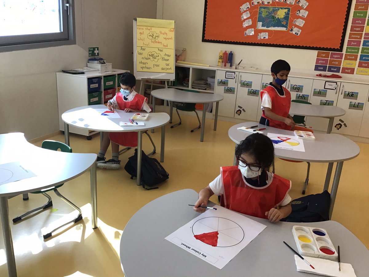 ReptonADYr2's tweet photo. In Art we have been learning about the colour wheel. Did you know that colours can be classed as primary or secondary colours? @ReptonADArt #ColourTheory #DovesClass #ColourWheel https://t.co/8tbaOMQVqc