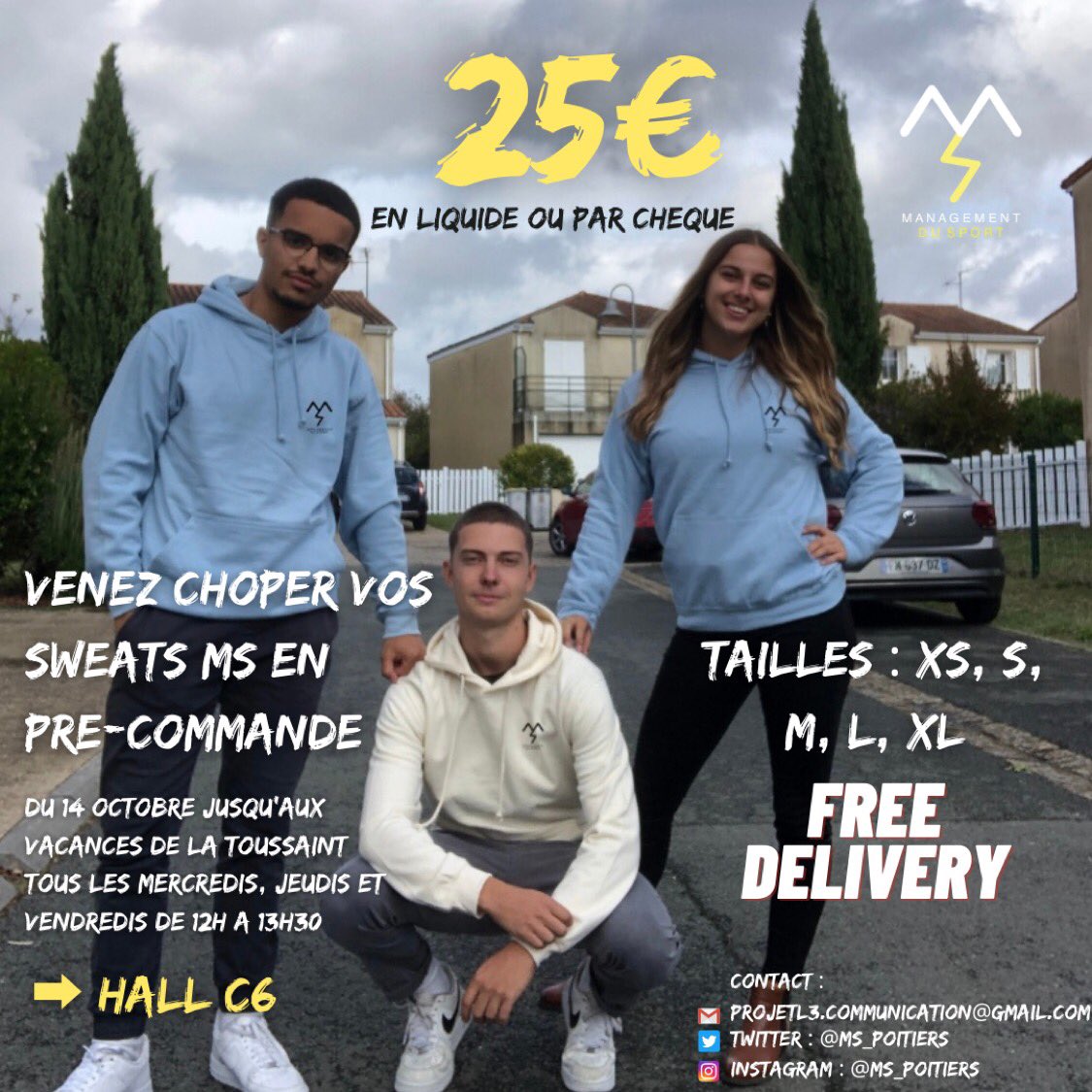 MSPoitiers's tweet image. 𝗕𝗼𝗻𝗻𝗲 𝘀𝗲𝗺𝗮𝗶𝗻𝗲 ! 👊                                   Rappel : les sweats seront disponibles en pré-commande dès mercredi !