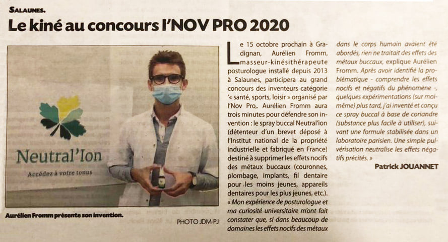 Transtech_NA's tweet photo. [Concours #INOVPRO] Nous vous donnons rdv ce jeudi 15 octobre à partir de 10H30 à la salle du Solarium Gradignan pour le concours entre inventeurs I'NOV PRO ! Découvrez en avant-première l'un des projets concourant dans la catégorie "Santé, sports &amp; loisirs" : Neutral'ion ⤵ https://t.co/8ooPtuhpcQ