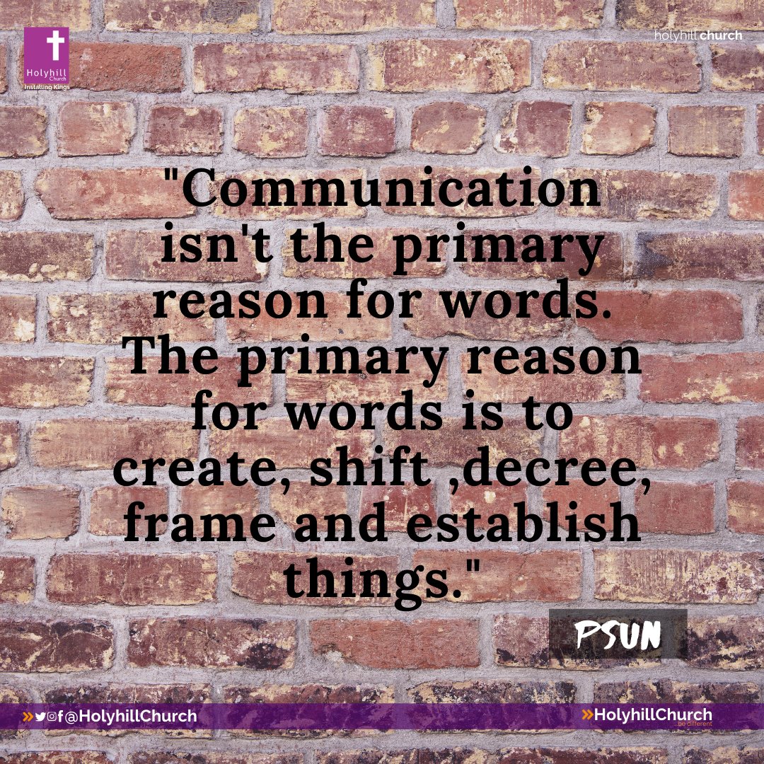 HolyhillChurch's tweet image. Words Are Things
#MondayMotivation 
#wordsofwisdom
#wordscreate