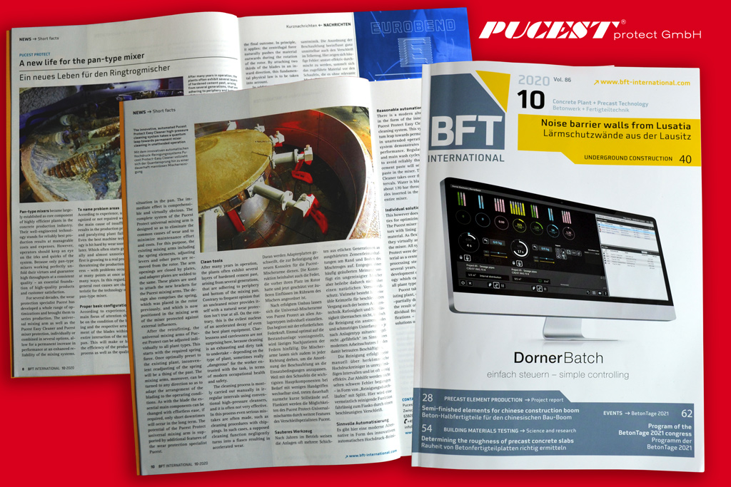 pucest's tweet photo. BFT-International veröffentlichte unseren Beitrag zum Thema „Verschleißschutz für Ringtrogmischer” in der Ausgabe 10-2020.
Für alle Interessierten, die das Fachmagazin nicht beziehen, haben wir den Artikel auch in unseren BETON-News hinterlegt » https://t.co/CrU1itZQBU https://t.co/vZoZL28fcG