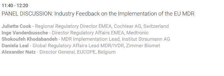 EUCOPE's tweet photo. Join us and at 11.40 for a panel discussion on the feedback on EU #MDR implementation ! @MedTechIC See how this crucial dossier is developing #MedTech #MedTechSummit @InformaConnect https://t.co/yHvLsrwooR