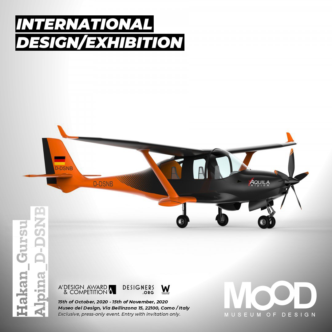 Designnobis's tweet photo. Alpina D-DSNB will be exhibited in Italy, at Museo del Design - Via Bellinzona 15, 22100, Como / Italy, from 15th of October, 2020 to 15th of November, 2020. #adesignaward #museumofdesign #gooddesign #privateairplane https://t.co/K9k0mATbcw