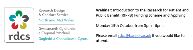 For information, advice on applying for the #RfPPB #funding <a href="/ResearchWales/">Health and Care Research Wales</a> and tips and experience from a previously successful applicant, please attend our webinar: