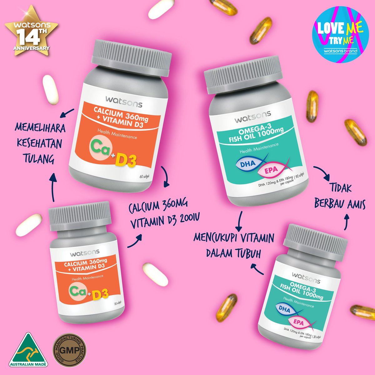 WatsonsIndo's tweet photo. Aku mau ingetin jangan lupa untuk selalu penuhi kebutuhan #vitamin harian mu ya, Watsons Friends 😉 temukan vitamin sesuai dengan kebutuhan mu di Watsons!

#Watsons #WatsonsIndonesia #VitaminC #jualmasker #NewNormal #Omega3 https://t.co/ZOnACLWPmY