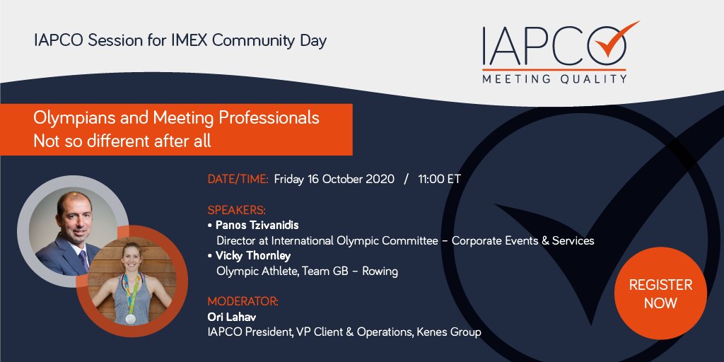 iapco's tweet photo. #MondayMotivation 2 IAPCO #Webinars this week! Free to register &amp; if the time does not work for you we will be sending recordings to all those that sign up.  What are you waiting for? Think like an Olympian and sign up now https://t.co/C3kbB1rnTt]
#MeetingProfs #IPCAA #PlanetIMEX https://t.co/7hXzcEZxCI