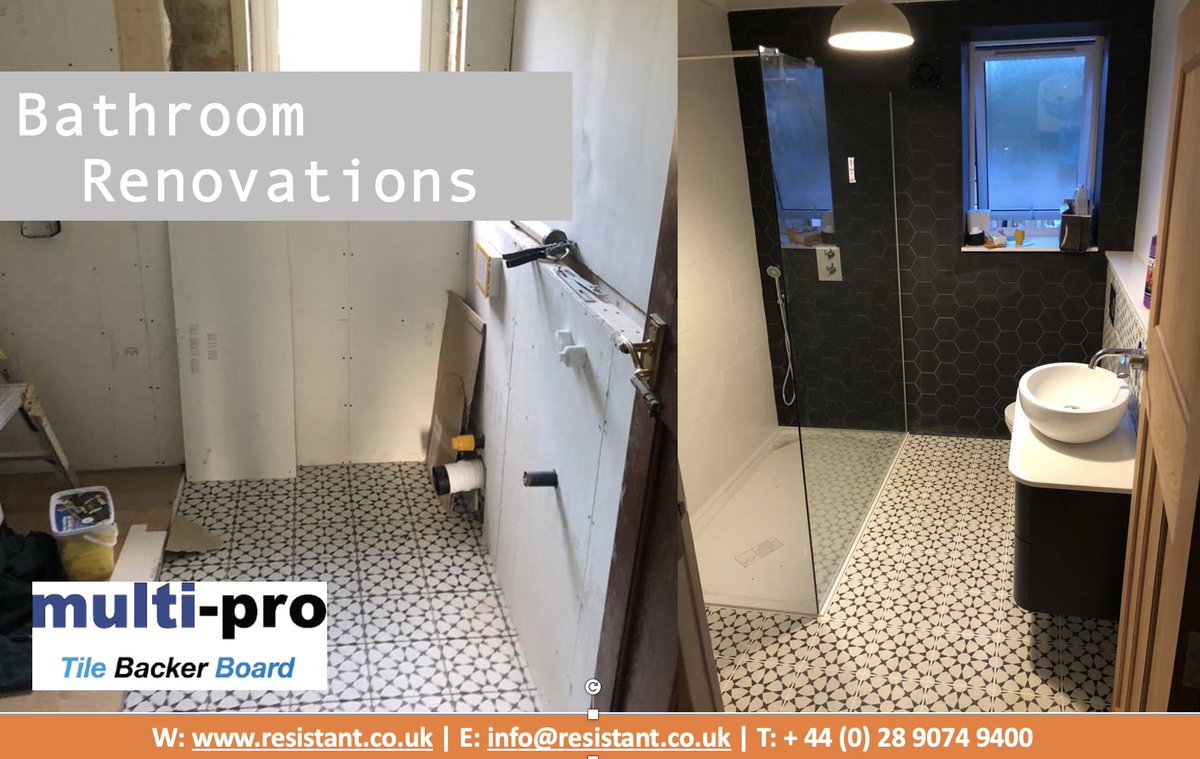 ResistantBoard's tweet image. Check out this self renovation by the talented staff at @BoysAndBoden using our 12mm tile backer board.

Our tile backer is very versatile and can be used in bathrooms, wet rooms and stove surrounds, more information can be found at: resistant.co.uk/products/multi…

#buildingboards #diy