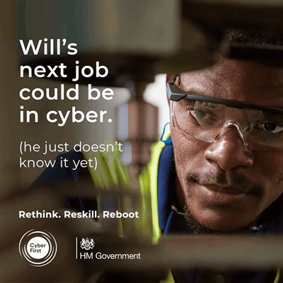 eleanormia's tweet photo. For those wondering if that "Fatima" ad is real... it is, but it's not as bad as people are making out

It's part of a series of ads for a govt-backed course in cyber security

The other ad images include key workers (supermarket, manufacturing) https://t.co/QEbtO6ViAG