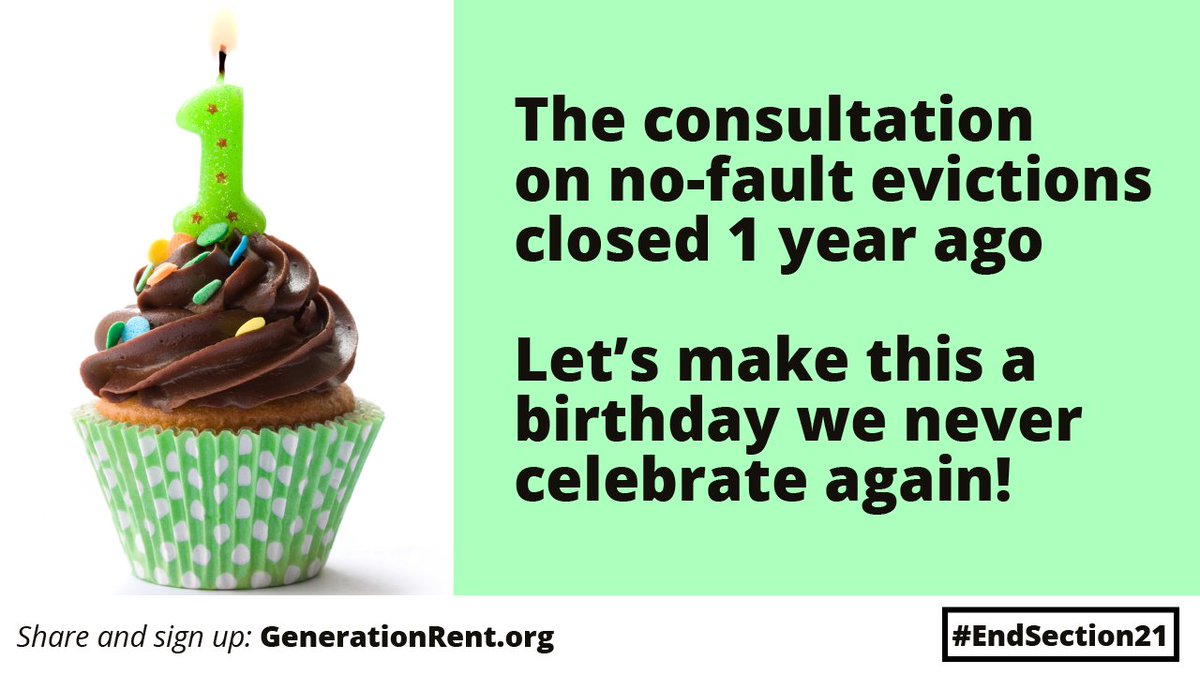 This is a birthday we never hoped to see. We are calling on  @BorisJohnson and  @RobertJenrick to fulfill the promise their government made - to publish the bill to  #EndSection21To help us in this campaign follow the link here  https://www.generationrent.org/end_unfair_evictions
