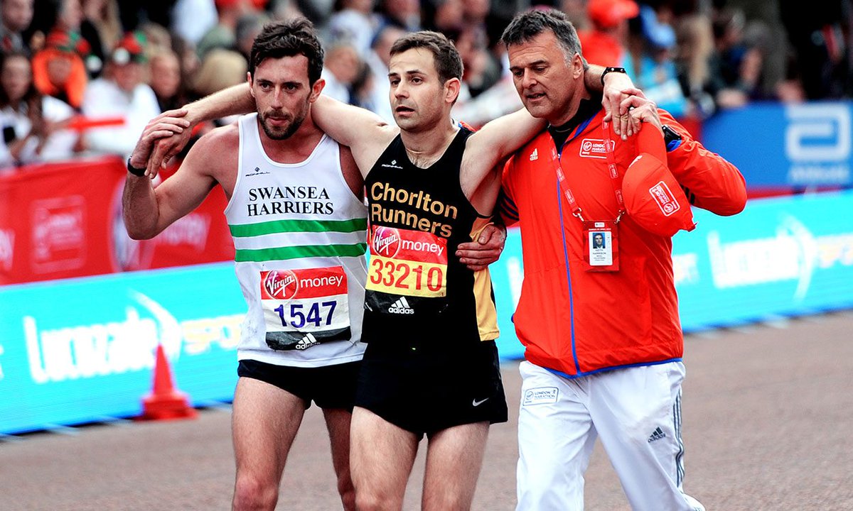 Arm in arm, the two crossed the finish line together – without Matthew Rees’ selfless support, there is absolutely no way David Wyeth would have made it.