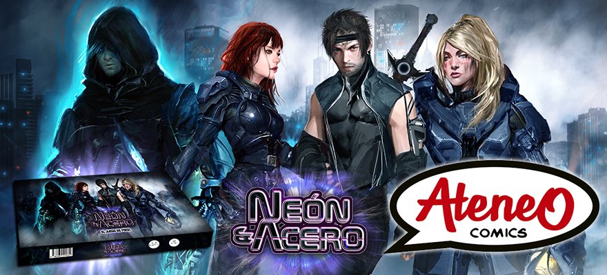 neonyacero's tweet photo. @ateneocomics será una de las primeras tiendas en tener NEÓN Y ACERO! #juegodemesa #primeraed #cartas #exclusivas #boardgame #cards #tienda https://t.co/YXovi0aNO3