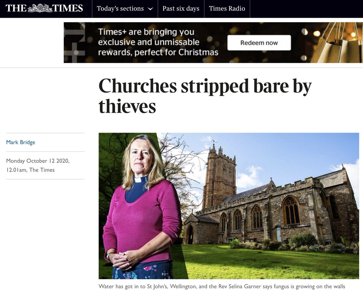 HeritageCrime's tweet photo. #HeritageatRisk ‘Churches Stripped Bare by Thieves’ 

Read the article by Mark Bridge in today’s edition of The Times @thetimes 

https://t.co/8CVmU0W4oB

#OpCrucible #OpTornado #MetalTheft #HeritageMetal #HeritageCrime @HistoricEngland https://t.co/CZ1p1tG9tW
