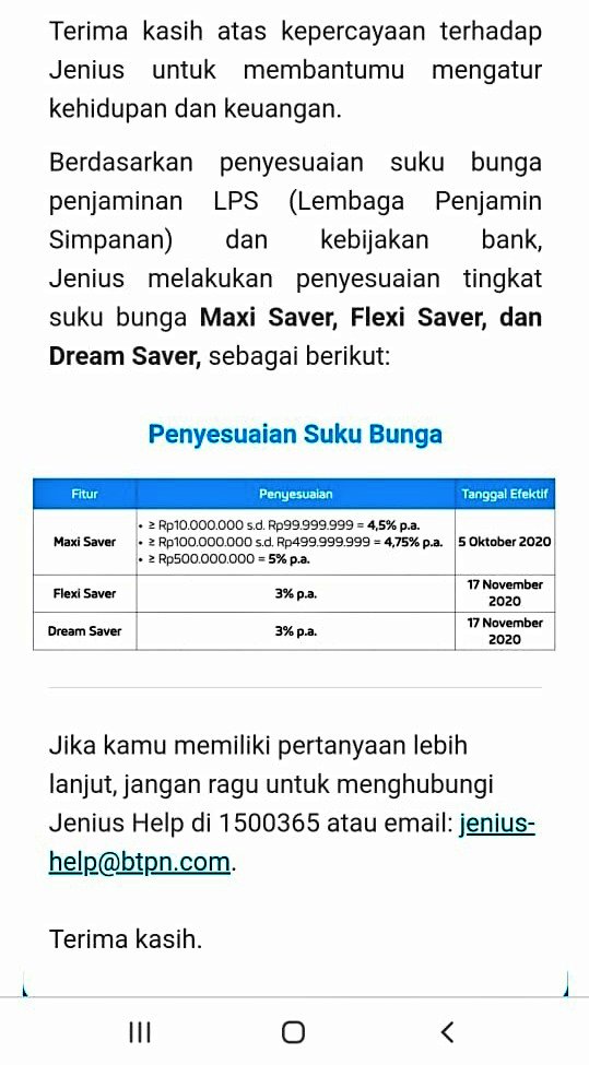 ini flexi saver jenius lama2 napa makin kecil bunganya yak, apa sudah saatnya pindah tabungan?