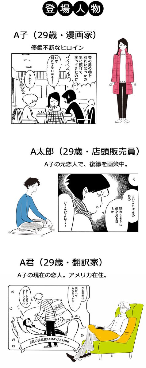 ハルタ A子さんの恋人 著 近藤聡乃 試し読み その１ 6年にわたり ハルタに連載された A子さんの恋人 大人げない大人たちの恋愛事情 その始まりを試し読み公開 完結を機に 一気読み推奨です