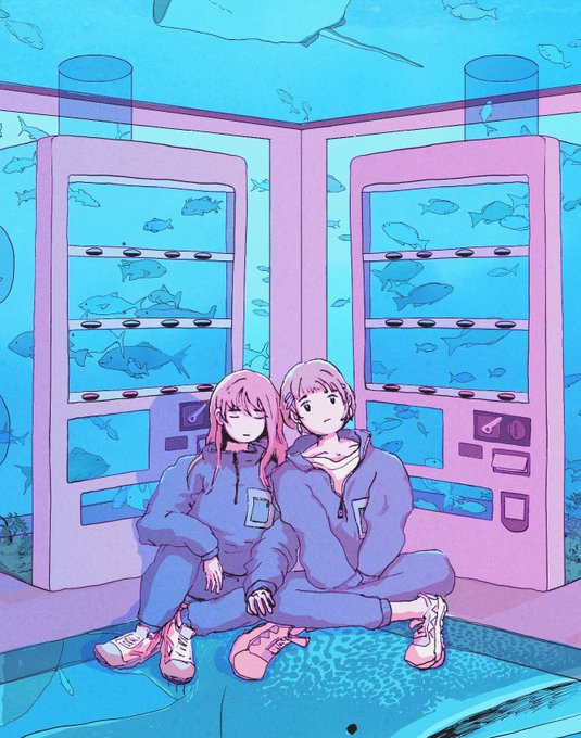 「2girls vending machine」 illustration images(Latest)