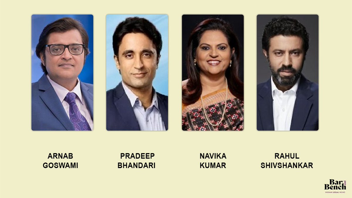 [BREAKING] Suit has been filed before Delhi High Court by four Bollywood industry Assns & 34 leading Bollywood producers AGAINST Republic TVArnab Goswami Pradeep BhandariTimes NowRahul Shivshankar Navika Kumar  @navikakumar  @pradip103  @RShivshankar  #ArnabGoswami