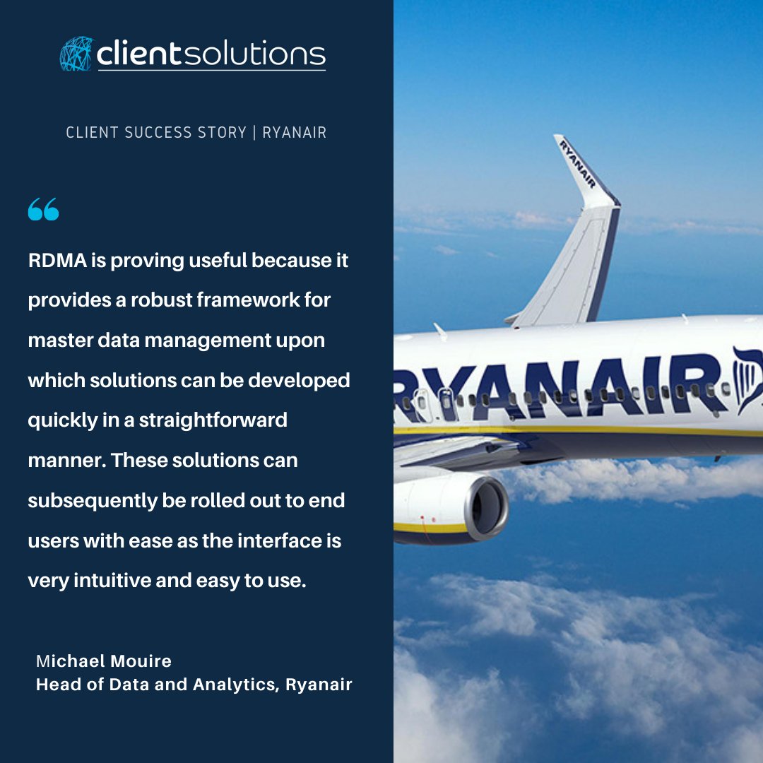 CSolutions_IE's tweet image. Discover how we're helping Europe's largest airline with a Reference & Master Data Management solution to support their marketing needs
lnkd.in/eqrUYtw #clientsuccessstory #ryanair #referencedata #masterdatamanagement