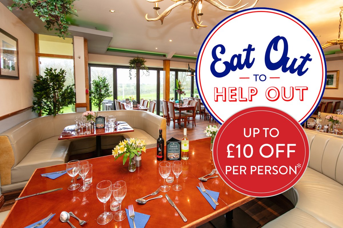 We are offering the Eat Out to Help Out scheme at The Peacock Restaurant throughout October!
Available Tuesday to Saturday from 5-9pm, enjoy up to £10 off your meal per person.
To view our a la carte menu, visit peacockandstag.co.uk/menu
*Ts&amp;Csapply