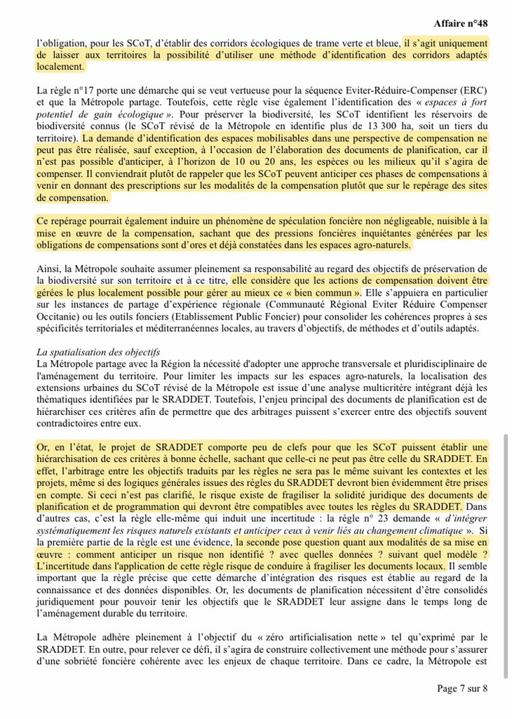 janninsteph's tweet photo. Pourquoi proposer une délib de nature (comme écrit en toute lettre🟡) à remettre en cause juridiquement la validité des documents d’urbanisme des Communes @Montpellier3m et «qui pourrait induire un phénomène de spéculation foncière»? #Abstention #MontpellierCitoyens #Ecologie https://t.co/ZxgLJcFaHW
