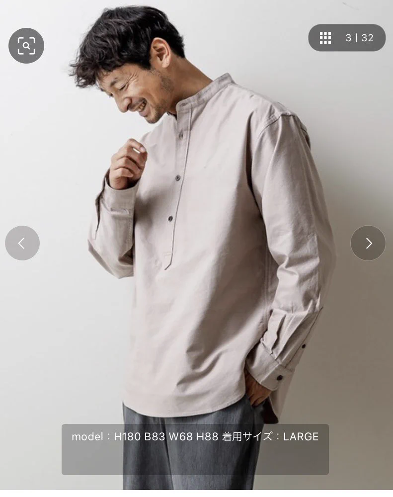 モデルの顔が曇りすぎ…！？Lサイズを着させてあげて…ｗｗ