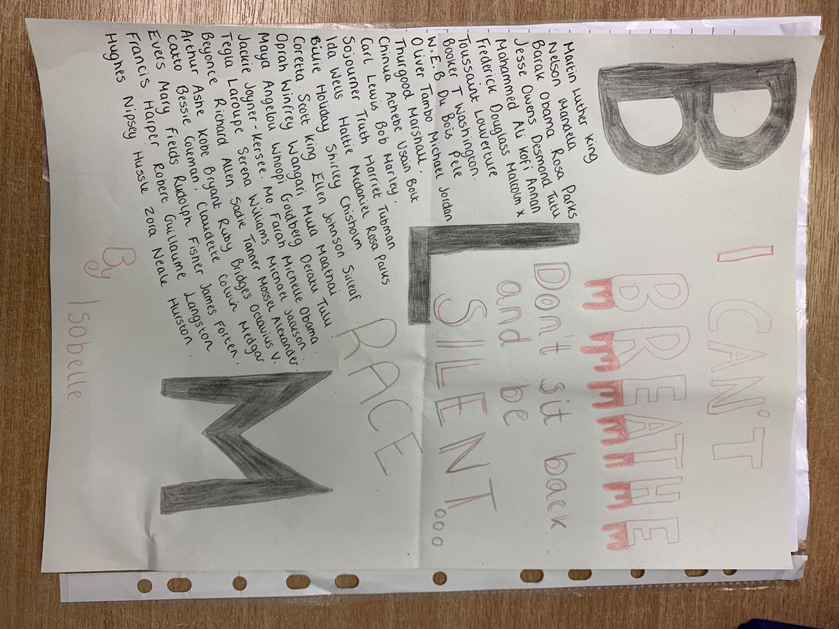 Creative work produced by my form 9E to celebrate and raise awareness of Black history month 🎉🙌🏽👏 
Well done! Lots of award points!! #BlackHistoryMonth2020 <a href="/AldersleyHighSc/">AldersleyHighSchool</a> #year9 <a href="/Miss__Gayle/">Miss Gayle</a>