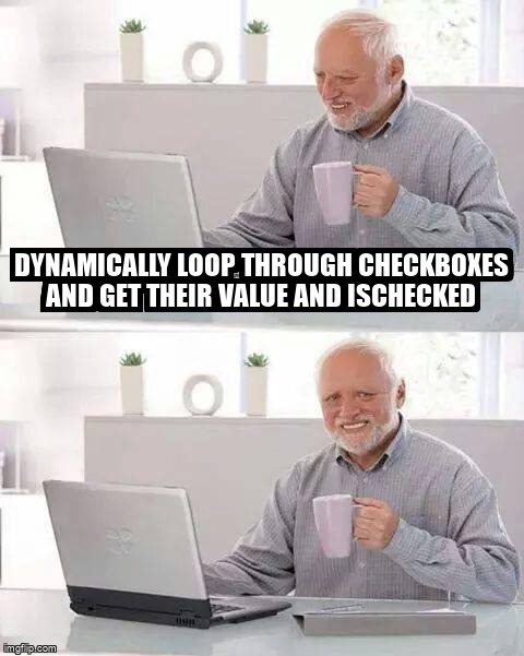 overflow_meme's tweet image. Dynamically loop through checkboxes and get their value and isChecked stackoverflow.com/questions/6427… #backbonejs #javascript #html #jquery #modelviewcontroller