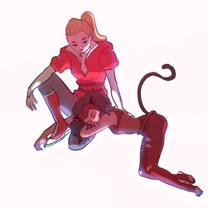 How it started            How it's going

(The first catradora I drew and the most recent catradora?) 