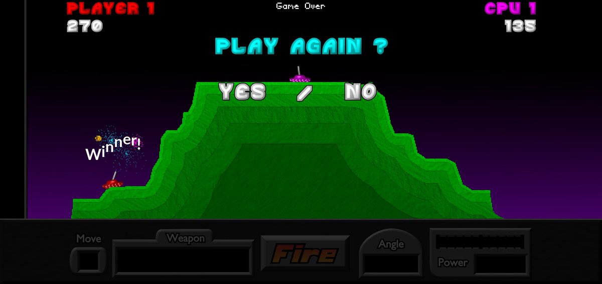 mitalee05's tweet photo. Anyone remember this game? #pockettanks 
Certainly feeling old 😁
I won though 😄😄😄
Back then computers were used to play only games. https://t.co/gwVDalvuHR