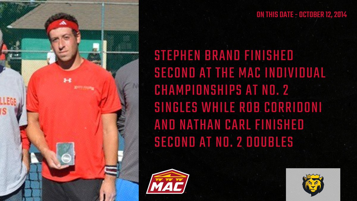 King's College Monarchs (@kingsmonarchs) on Twitter photo ON THIS DATE | Stephen Brand, Rob Corridoni, and Nathan Carl earned runner-up medals at #MACchamps in 2014 for <a href="/KC_10s/">King's College Tennis</a>! Look back at how they played to finish second at the Individual Tournament kingscollegeathletics.com/news/2014/10/1⦠ON THIS DATE | Stephen Brand, Rob Corridoni, and Nathan Carl earned runner-up medals at #MACchamps in 2014 for <a href="/KC_10s/">King's College Tennis</a>! Look back at how they played to finish second at the Individual Tournament kingscollegeathletics.com/news/2014/10/1ā¦