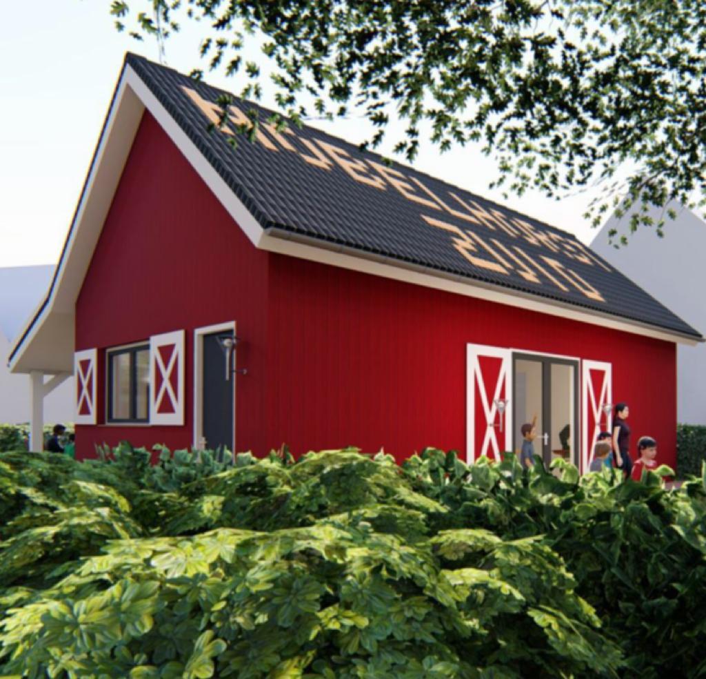 De palen van buurtschuur buurtschap Nobelhorst-zuid #nobelhorst zitten erin. Buurtbewoners zijn opdrachtgever en gebruiker. Mooi voorbeeld van #participatie #Almere