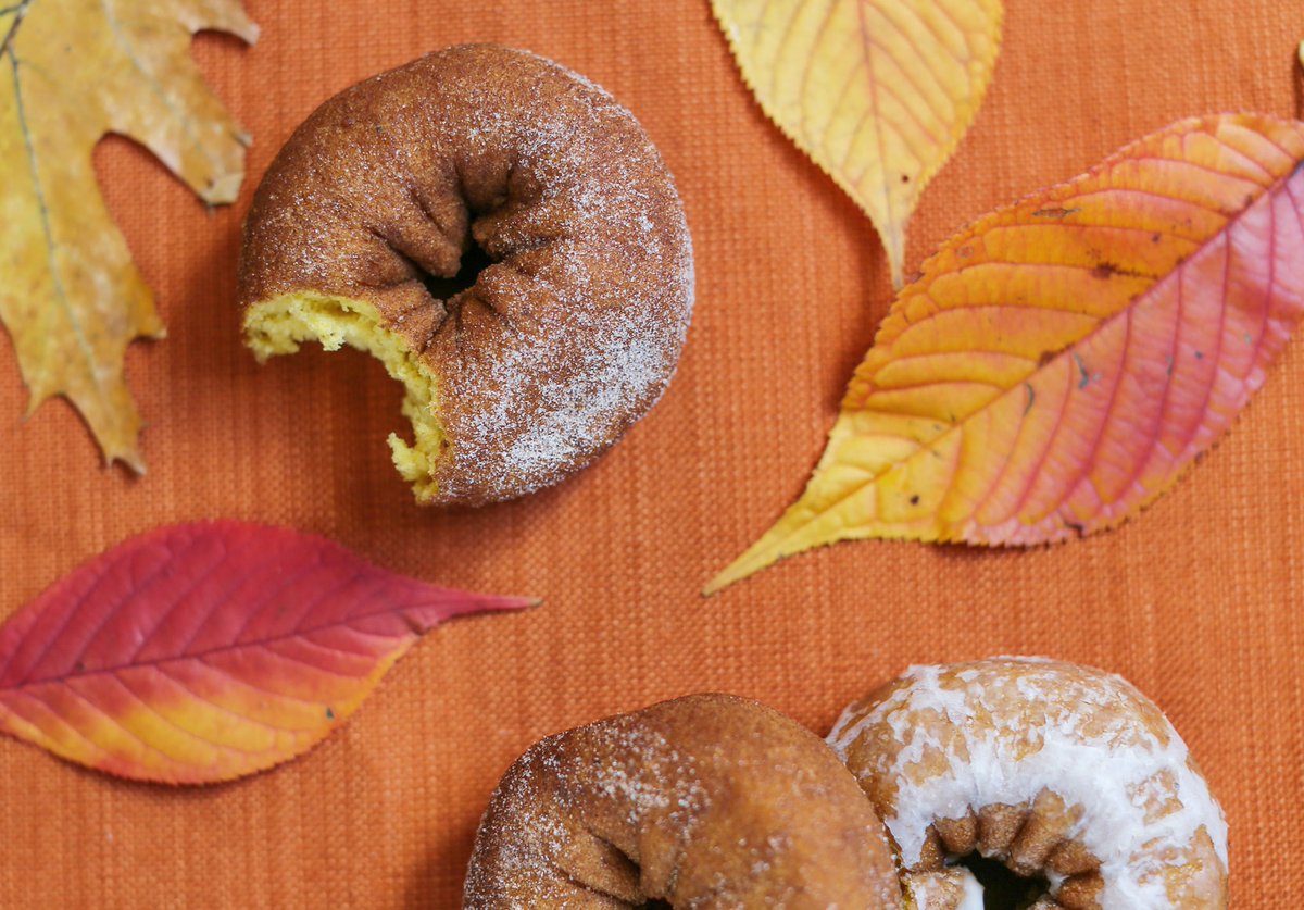 Pumpkin Cake, available in both Cinnamon Sugar and Glazed. 🍁🎃🍂
