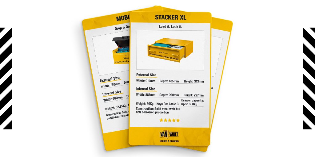 The #VanVault Stacker XL can be combined with a Van Vault 2, or another Stacker XL to create a custom tool storage setup!

If you’re sizing one up (or two, or three) for your van, here’s the numbers you’ll want to know.

vanvault.co.uk/vehicle-storag…