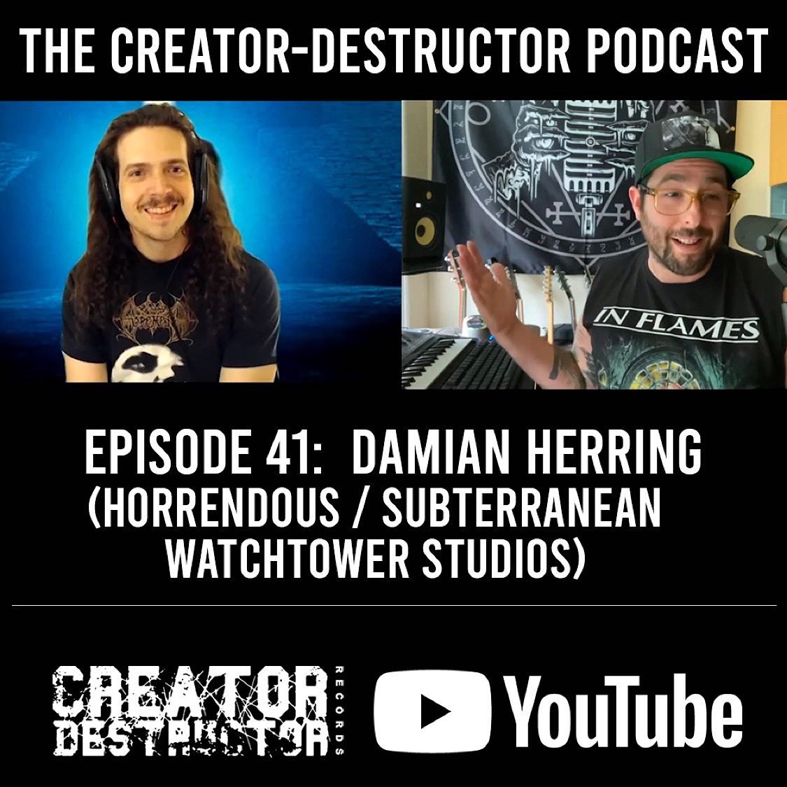 Damian Herring, vocalist/guitarist of death metal warriors HORRENDOUS sits down with me for an hour to talk death metal on Episode 41 of the podcast! Check it out on YouTube here:  youtu.be/rMatg9jZsEg