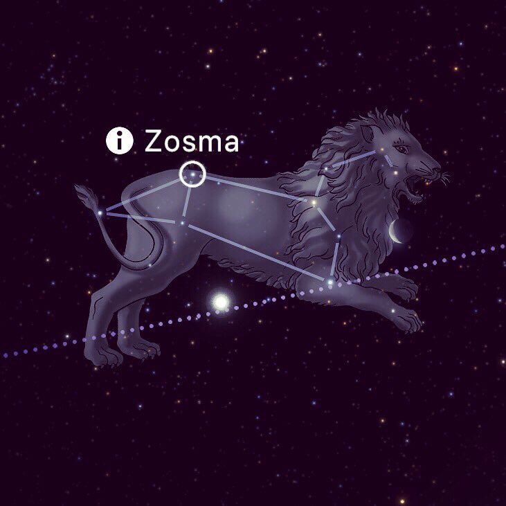 SpencerMichaud's tweet photo. ♀11°♍︎ ☌ Zosma
* Constellation: Leo
* (The Back of the Lion)
* Greek word for “Girdle”
* Victimhood / Martyrdom
* Feelings of Alienation
* Catharsis through Service
* Resist Urge to Guilt Others into Loving You
* #astrology #fixedstars #zosma #venus #virgo https://t.co/DSIS69Woxy