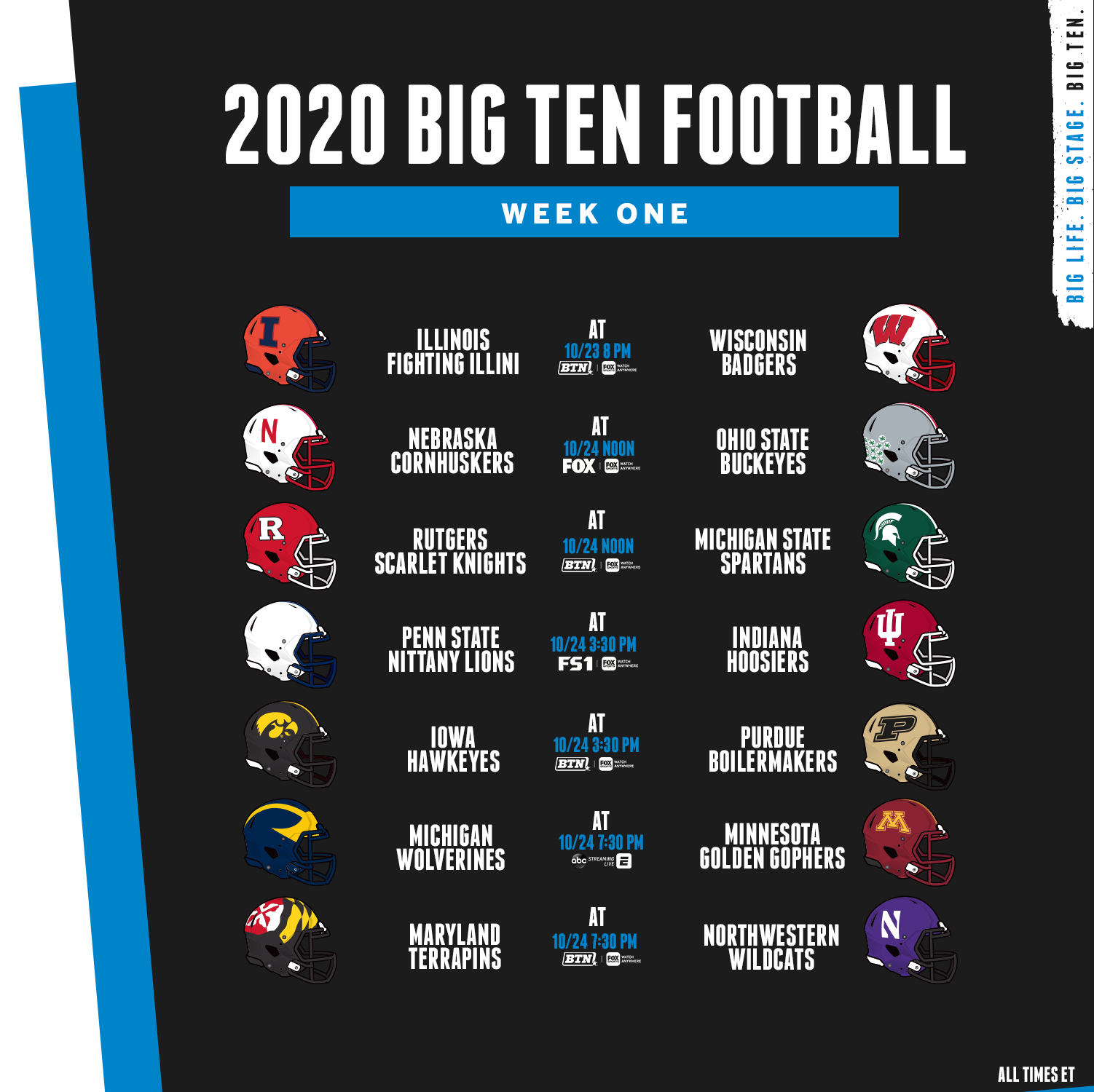 Big ten football sale 2020