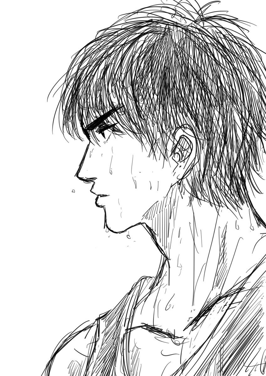 流川君の漫画をいま描いてます。#スラムダンク #slamdunk 