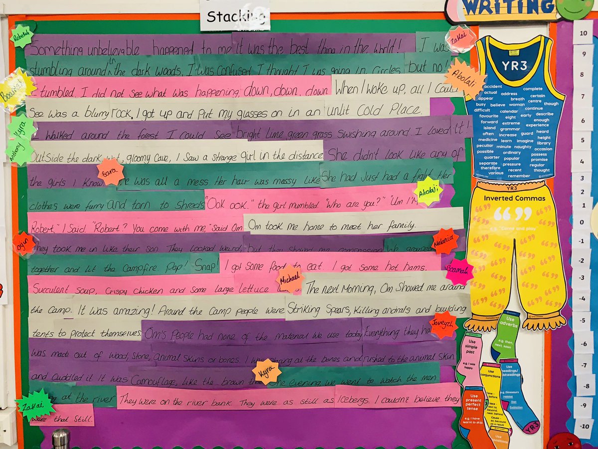 Oh we love a bit of #sentencestacking in Year 3. Do you know what sentence stacking is? Please talk to your children to find our more!!! #welovewriting @janeconsidine