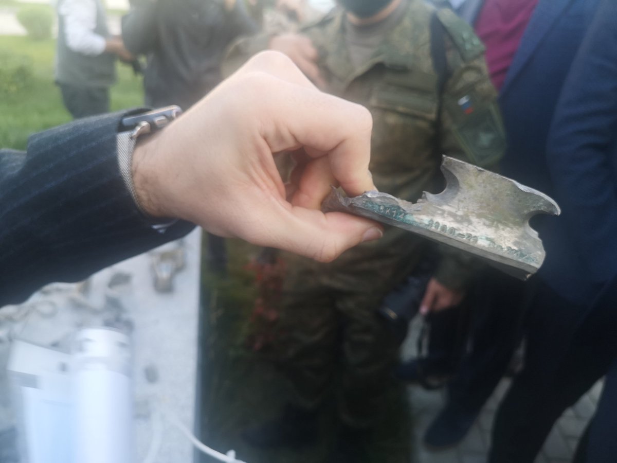 These engraving on the parcels of missiles which fired to Ganja and Mingachevir prove that they were SCUD Missiles. Ballastic missile which can carry nuclear heads. Thorough investigation by ANAMA proved. Ballastic missile with huge impact to dense residential area!