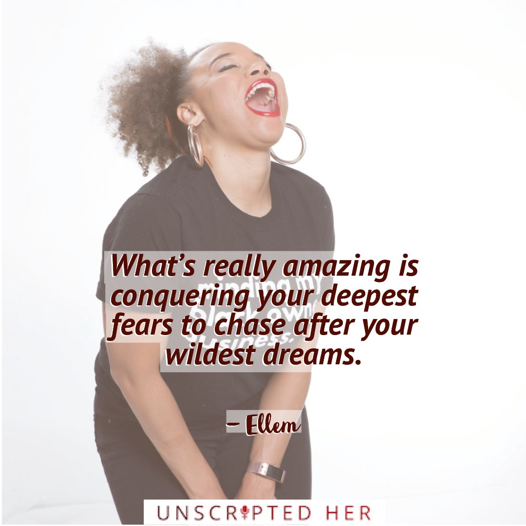 unscripted_her's tweet image. 💭🙌🏾Conqueror your fears and chase your dream! Wise words from our birthday momma @ellenchever 

#mondaymotivation #unscriptedher #podcast #womenempowerment #moms #mompreneur #workingmoms