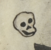 Some cute skulls (BL, MS Additional 36684 f. 83r, f. 125)