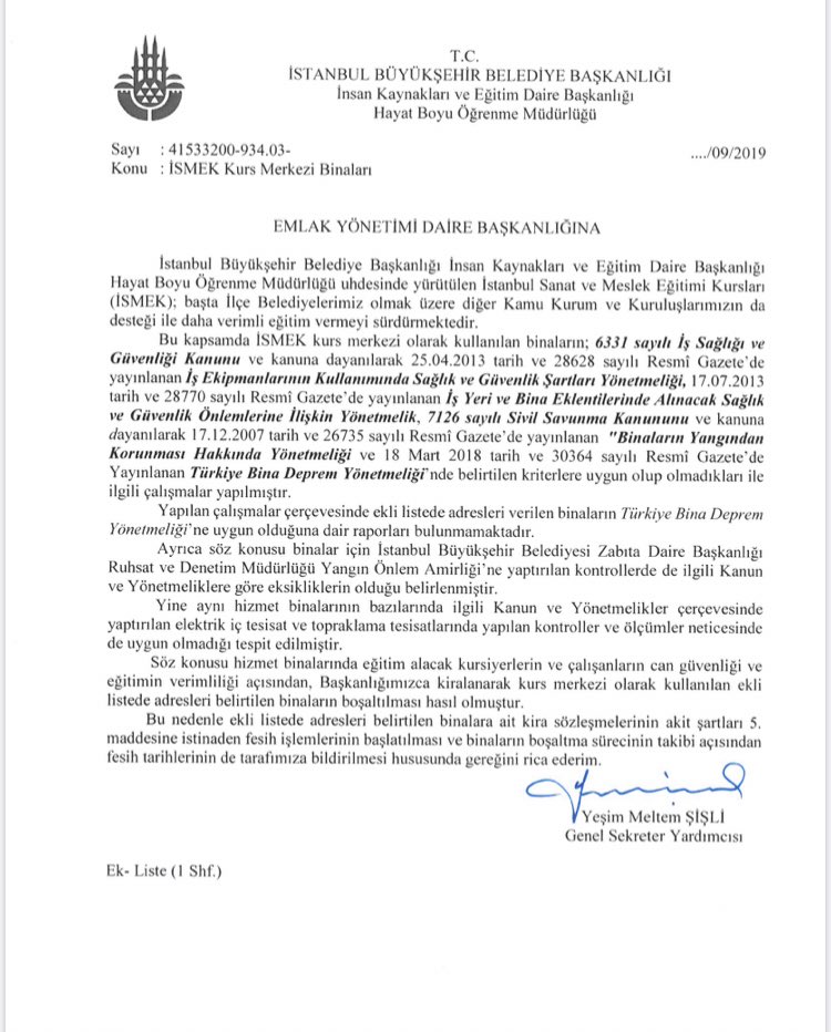Kenan Kiran On Twitter Goztepe De Kapatilan Ismek Kurs Binasinin Sahiplerinden Olan Rauf Buyuk Ibb Yetkilileri Devlet Kurumlarindan Alinan Raporlari Hice Sayip Art Niyet Guderek Bahaneler Bularak Ismek I Kapattilar Zaten Su Anda Da