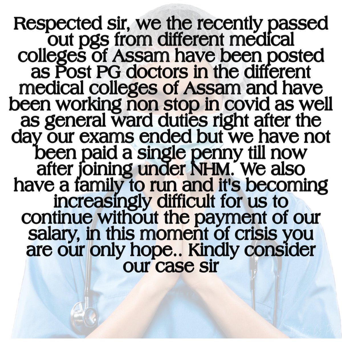 mann_ka_doctor's tweet photo. Your kind attention is urgently required sir 🙏 @himantabiswa @nhm_assam @Pijush_hazarika @CMOfficeAssam #CoronaWarriors #savethesaviours #COVID__19 https://t.co/i5fx4t0jeD