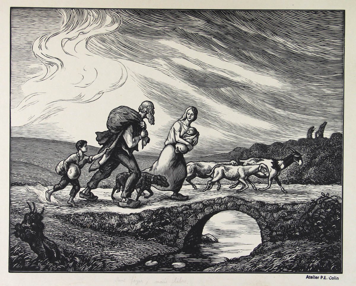 Paul-Emile Colin (1867-1949), gravures sur bois - les 2 dernières, au canif 