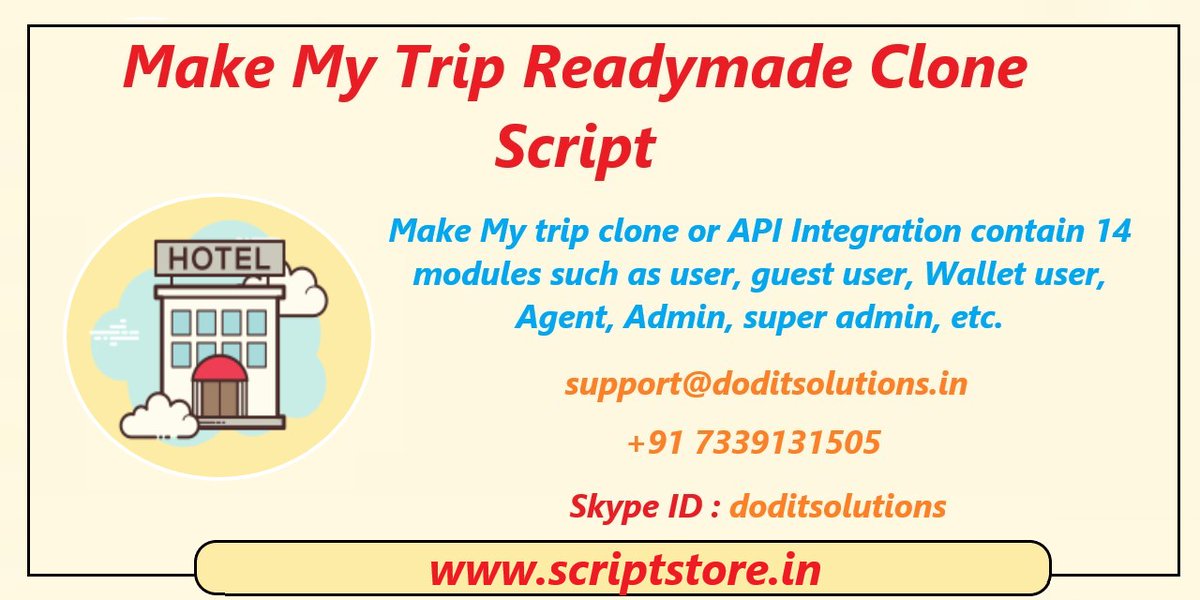 Dod_itSolutions's tweet image. #MakemytripCloneScript , #MakemytripClone , #OnlineBusBookingScript , #PHPBusBookingScript , #ReadymadeBusBookingScript , #Scriptstore.in
Contact :
Skype ID : doditsolutions
Email : support@doditsolutions.in , 
Mobile   : +91 7339131505
Link : scriptstore.in/product/asp-ne…
