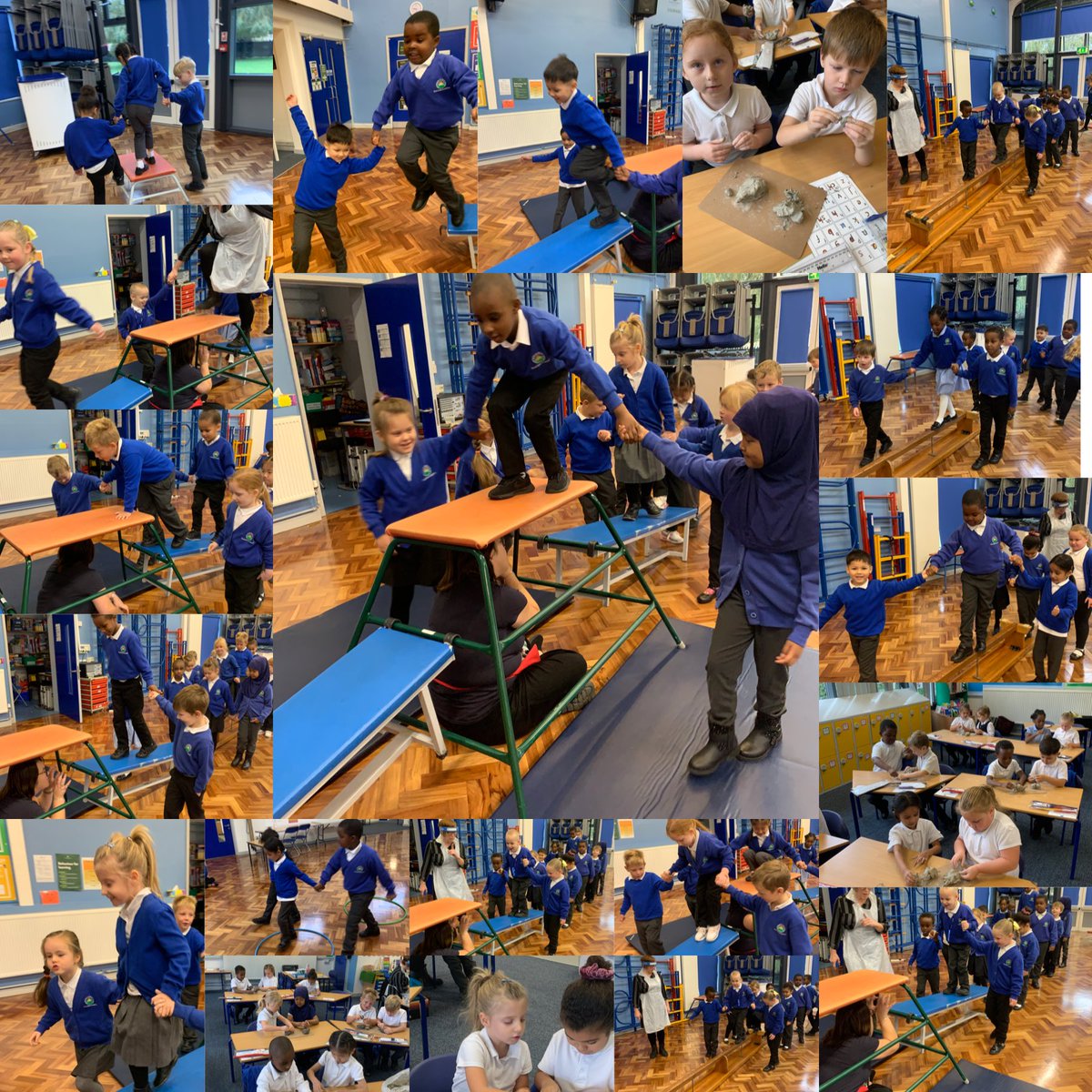 Eastfield_Acad's tweet photo. Year 1 had great fun in their @Talk4Writing hook being the three billy goats gruff trying not to awaken the troll (their teacher!) They then made trolls out of clay.  They are very excited about this unit @PieCorbett  #hook @DRETnews https://t.co/8LiM7zE5Rn