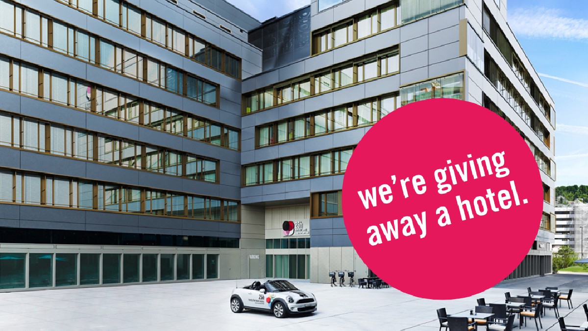 WE’RE GIVING AWAY A HOTEL! 🎉 No joke! We are celebrating the reopening of our hotel in Zurich by giving away the whole hotel for one night. The prize will go to the most creative application ▶️ fal.cn/3aRS4 #25hourshotels #zurich #socialdistancing